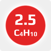 Изобутан (i-C4H10) 2.5 (99,5%) R-600 в баллоне 50л (23кг) соединение W21,8х1/14'' LH (DIN1) (с баллоном)