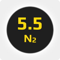 Азот (N2)  5.5 (99,9995%) в моноблоке 12х50л 300бар, соединение  G3/4 (DIN 9)