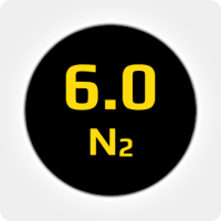Азот (N2) 6.0 (99,9999%) в моноблоке 12х50л 200бар, соединение  G3/4 (DIN 9)